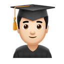 man student: light skin tone appearance on Apple
