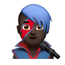 man singer: dark skin tone appearance on Apple
