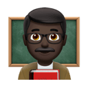 man teacher: dark skin tone appearance on Apple