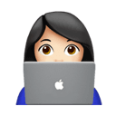 女程序员: 较浅肤色 在 Apple 平台的外观