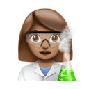 woman scientist: medium skin tone appearance on Apple