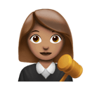 woman judge: medium skin tone appearance on Apple