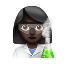 woman scientist: dark skin tone appearance on Apple
