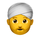 戴头巾的男人 在 Apple 平台的外观