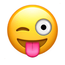 winking face with tongue appearance on Apple