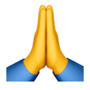 folded hands appearance on Apple