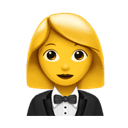 穿礼服的女人 在 Apple 平台的外观