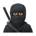 ninja: dark skin tone appearance on Apple