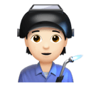 工人: 较浅肤色 在 Apple 平台的外观