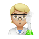scientist: medium-light skin tone appearance on Apple