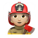 firefighter: medium-light skin tone appearance on Apple