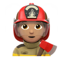 firefighter: medium skin tone appearance on Apple