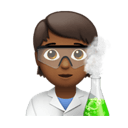 scientist: medium-dark skin tone appearance on Apple
