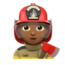 firefighter: medium-dark skin tone appearance on Apple