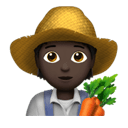 farmer: dark skin tone appearance on Apple