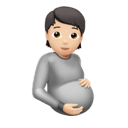pregnant person: light skin tone appearance on Apple