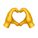 heart hands appearance on Apple