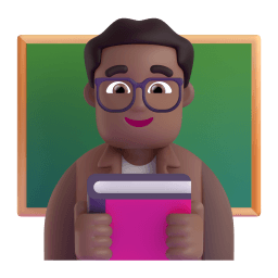 man teacher: medium-dark skin tone appearance on Microsoft