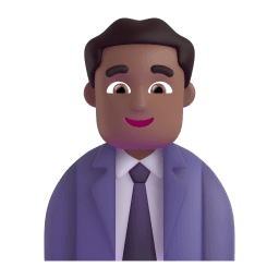 man office worker: medium-dark skin tone appearance on Microsoft