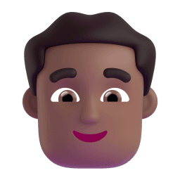 man: medium-dark skin tone appearance on Microsoft