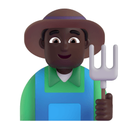 man farmer: dark skin tone appearance on Microsoft