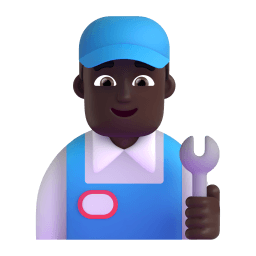 man mechanic: dark skin tone appearance on Microsoft