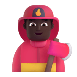 man firefighter: dark skin tone appearance on Microsoft