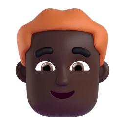 man: dark skin tone, red hair appearance on Microsoft