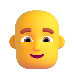 man: bald appearance on Microsoft