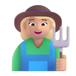 woman farmer: medium-light skin tone appearance on Microsoft