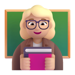 woman teacher: medium-light skin tone appearance on Microsoft