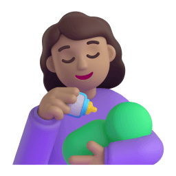 woman feeding baby: medium skin tone appearance on Microsoft