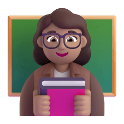 woman teacher: medium skin tone appearance on Microsoft