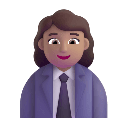 woman office worker: medium skin tone appearance on Microsoft