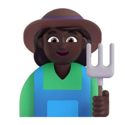 woman farmer: dark skin tone appearance on Microsoft