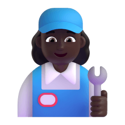 woman mechanic: dark skin tone appearance on Microsoft