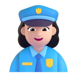 女警察: 较浅肤色 在 Microsoft 平台的外观