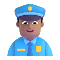 man police officer: medium skin tone appearance on Microsoft