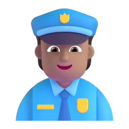 警察: 中等肤色 在 Microsoft 平台的外观
