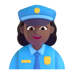 woman police officer: medium-dark skin tone appearance on Microsoft