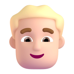 man: light skin tone, blond hair appearance on Microsoft