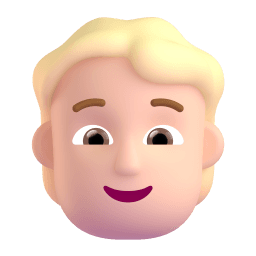 person: light skin tone, blond hair appearance on Microsoft