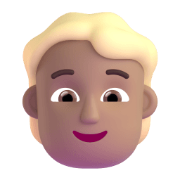 person: medium skin tone, blond hair appearance on Microsoft