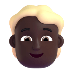 person: dark skin tone, blond hair appearance on Microsoft