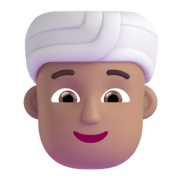 person wearing turban: medium skin tone appearance on Microsoft
