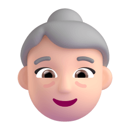 old woman: light skin tone appearance on Microsoft