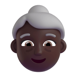 old woman: dark skin tone appearance on Microsoft
