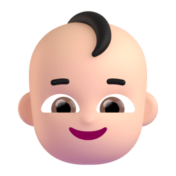 baby: light skin tone appearance on Microsoft