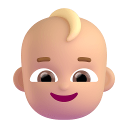 baby: medium-light skin tone appearance on Microsoft