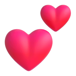 two hearts appearance on Microsoft